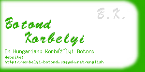 botond korbelyi business card